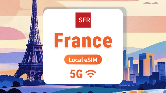 France SFR 5G eSIM | Local Network, Roaming-Free | 1–30 Days | Instant QR