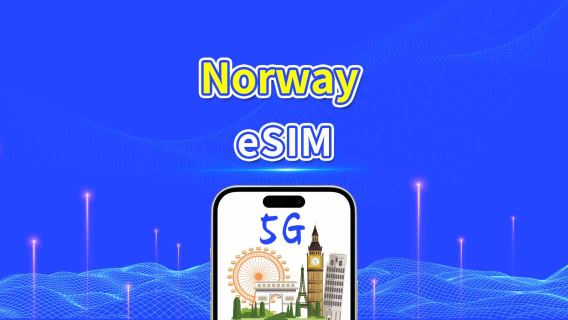 Norvège eSIM | 5G/4G | Données haut débit | 24 heures | 1-30 jours | Code QR