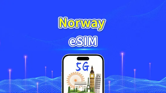 Noruega eSIM | 5G/4G | Datos de alta velocidad | 24 horas | 1-30 días | Código QR