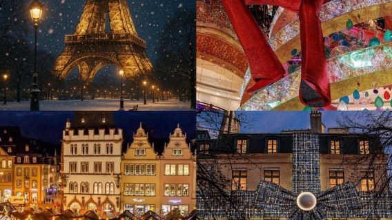 法國巴黎市區經典景點一日遊+聖誕觀光巴士夜遊專列