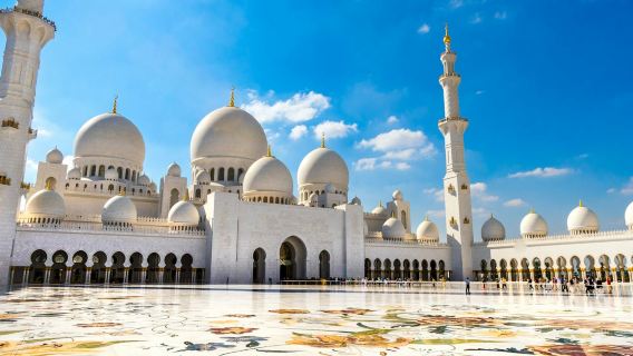 Tour della Moschea dello Sceicco Zayed e del Ferrari World da Abu Dhabi