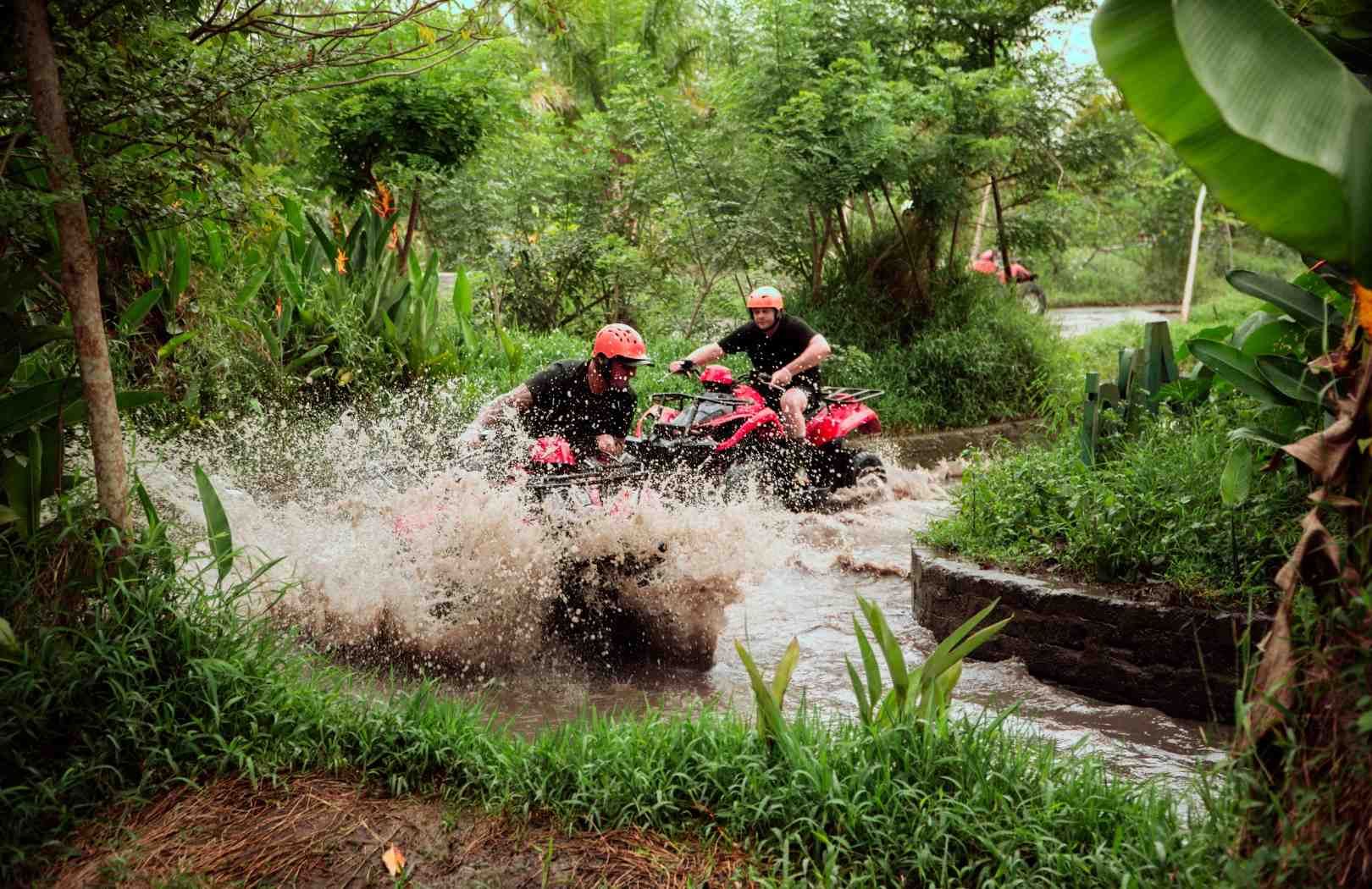 Bali ATV Ride in Ubud through Tunnel, Rice Fields, Puddles
