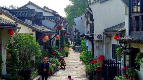 Via Xiaohezhi, Hangzhou|Ponte Gongchen||Strada Dadou|Cinese, inglese, giapponese e coreano|guida di piccola lingua XF