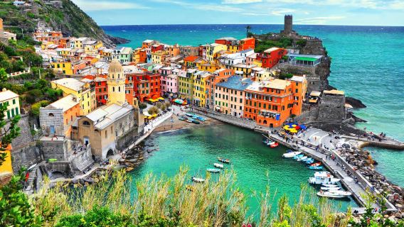 Italy Cinque Terre + Leaning Tower of Pisa one-day tour(Florence/Livorno Round Round-trip)