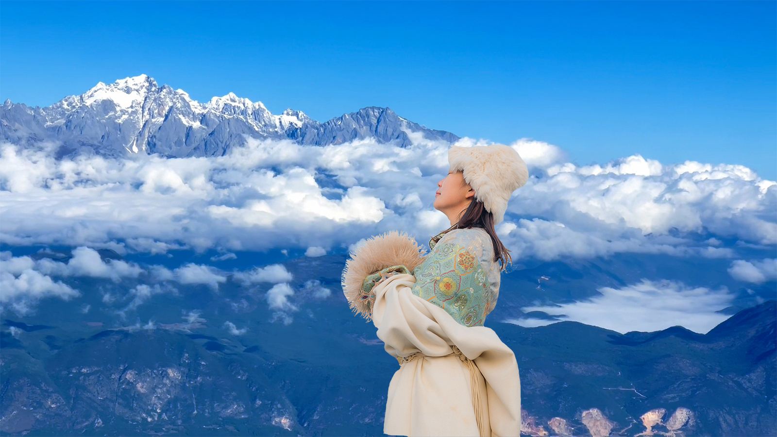 Lijiang Yulong Snow Mountain attraction: Large cableway + Spruce Meadow + Blue Moon Valley 1-day tour / Golden sunrise over the mountains