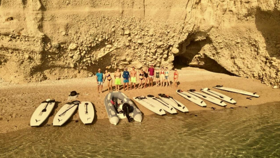 Sunrise stand-up paddleboarding (SUP) or canoe experience with instructor at Calista beach in Kemer, Antalya, Turkey