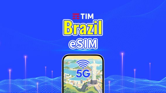 Brazil TIM 4G/5G eSIM | Gói ngày/gói lưu lượng | Tính phí theo 24 giờ | 1-30 ngày | Mã QR