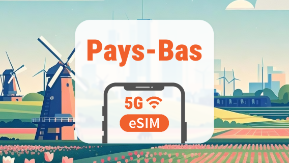 Pays-Bas 5G eSIM | Double Réseau • IA & TikTok | 1–30 Jours | Code QR