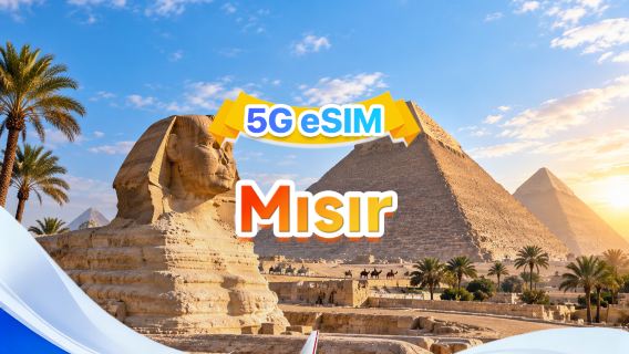 Mısır 5G eSIM | Çift SIM, tüm yapay zeka ve TikTok uygulamalarını destekler | Günlük 500 MB - toplam 50 GB | 1-30 gün | 24 saat faturalandırma | QR kodu