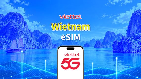 Wietnamski eSIM Viettel | 5G/4G | Dzienne pakiety/transfer danych | Rozliczenie wg dni kalendarzowych | Kod QR