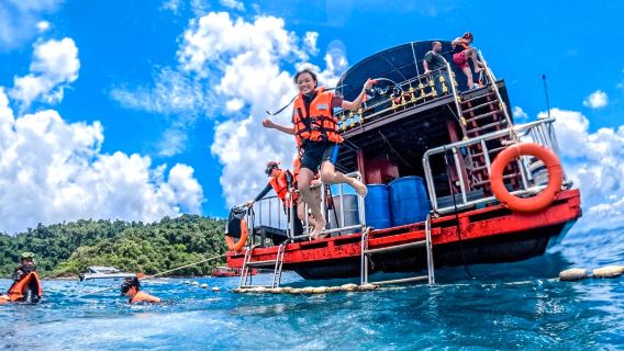 From Koh Chang: 3 Islands Snorkel & Beach Tour by Big Boat