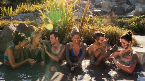 Rotorua Hells Gate Geothermal Mud Bath & Sulfuric Hot Spring Spa - Hells Gate Natural Mud Bath Spa / New Zealand Natural Sulfuric Geothermal Hot Spring