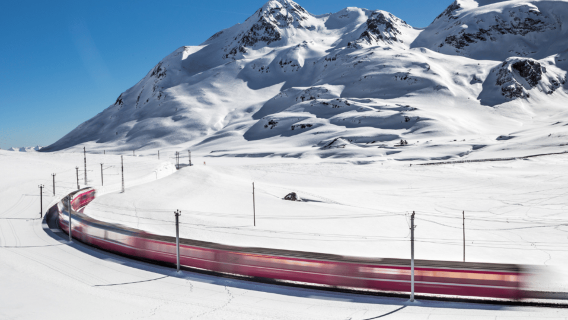 From Tirano: Bernina Red Train Ticket with Winery Tasting