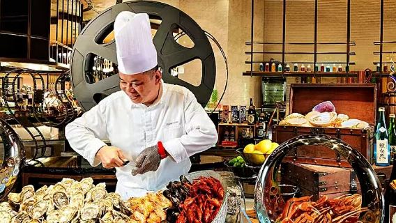 [Акция «2 по цене 1» с ограниченным сроком] Отель Studio City в Макао, обед «шведский стол» / ужин «шведский стол» в ресторане StarWorld