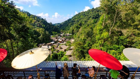 清邁飛躍叢林+泰囧村+溫泉公園一日遊（中文司機包車行）