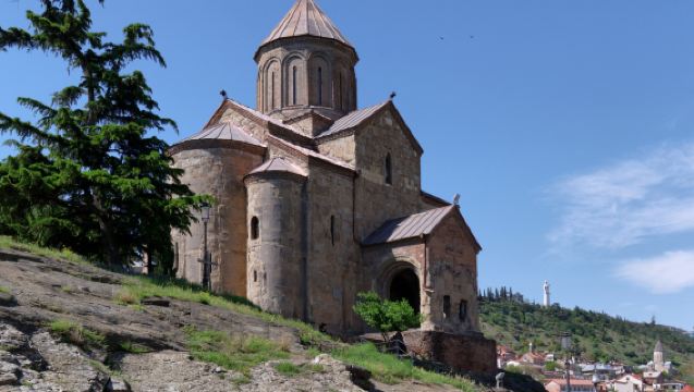 Holy Trinity Cathedral + Metekhi Church of the Nativity of the Mother of God + Mother of Georgia Tramway + Bridge of Peace Private Charter