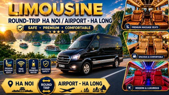 Share VIP  Limousine From Hanoi/Airport To Halong And Vice Versa