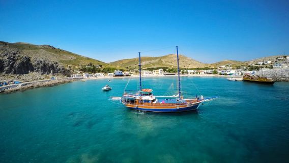 From the Port of Kos: Full Day Boat Cruise to 3 Islands