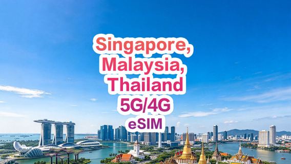 [Доступно в Сингапуре, Малайзии и Таиланде] 4G/5G|карта данных eSIM|1-30 дней по желанию|Закажите сейчас и используйте сейчас|QR-код