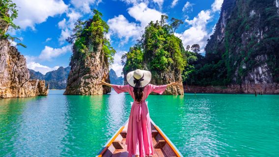 From Khao Sok: Private Longtail Boat Tour at Cheow Lan Lake