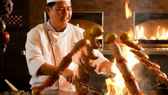 Cena a buffet allo zafferano all'Atlantis the Palm