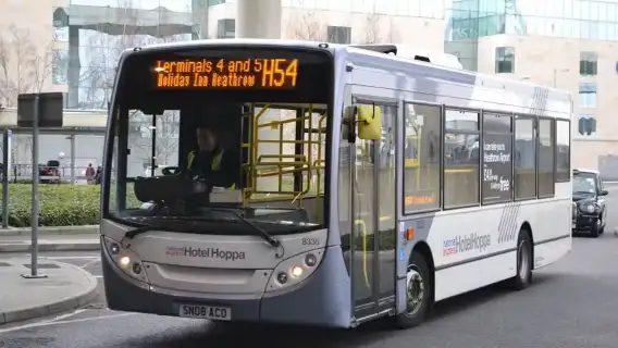 one-way bus from London Heathrow Airport to nearby hotels