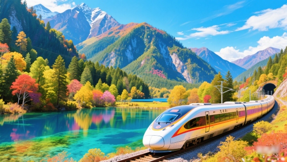Jiuzhaigou + Huanglong High-speed Railway 2-Day Tour + Hotel, admission ticket, and attraction- Intimate and Secure