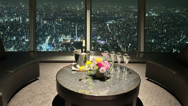 แพ็กเกจอาหารกลางวันในห้องส่วนตัวสุดหรูที่ร้านอาหาร Sky Restaurant 634 โตเกียวสกายทรี