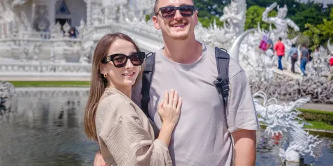 清邁出發的清萊白藍紅廟與溫泉之旅