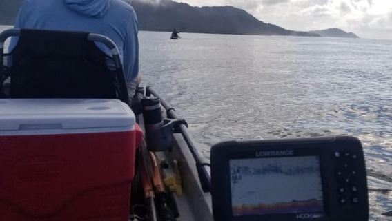 Saltwater kayak fishing tour