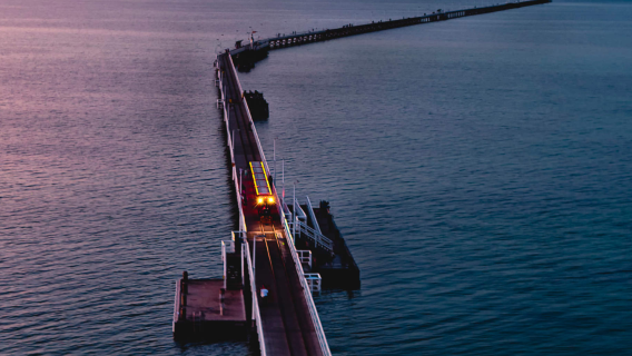 Billet de train aller-retour pour le jetée de Busselton [Petit train du pont de Busselton/Expérience immersive de la baie de Geographe]