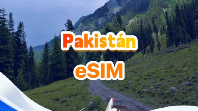 eSIM 4G de Pakistán | Paquete completo | Total 1 GB-30 GB | 3-30 días | QR code