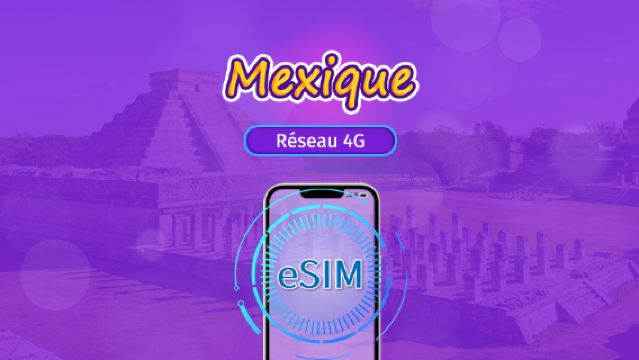 eSIM Mexique | Compatible avec ChatGPT & TikTok | Forfaits journaliers/data | Facturation sur 24h | 1-30 jours | Code QR