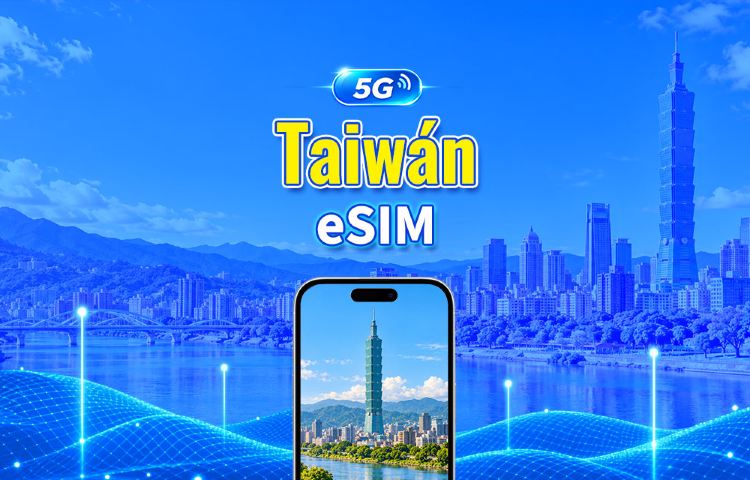 Taiwán 5G eSIM | Paquete de datos diario/total | 1–30 días | Facturación por 24 horas | Código QR