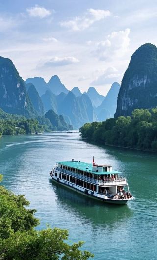 Li River 4 Star Cruise from Guilin to Yangshuo With Hotel Pick up+Buffet Lunch
