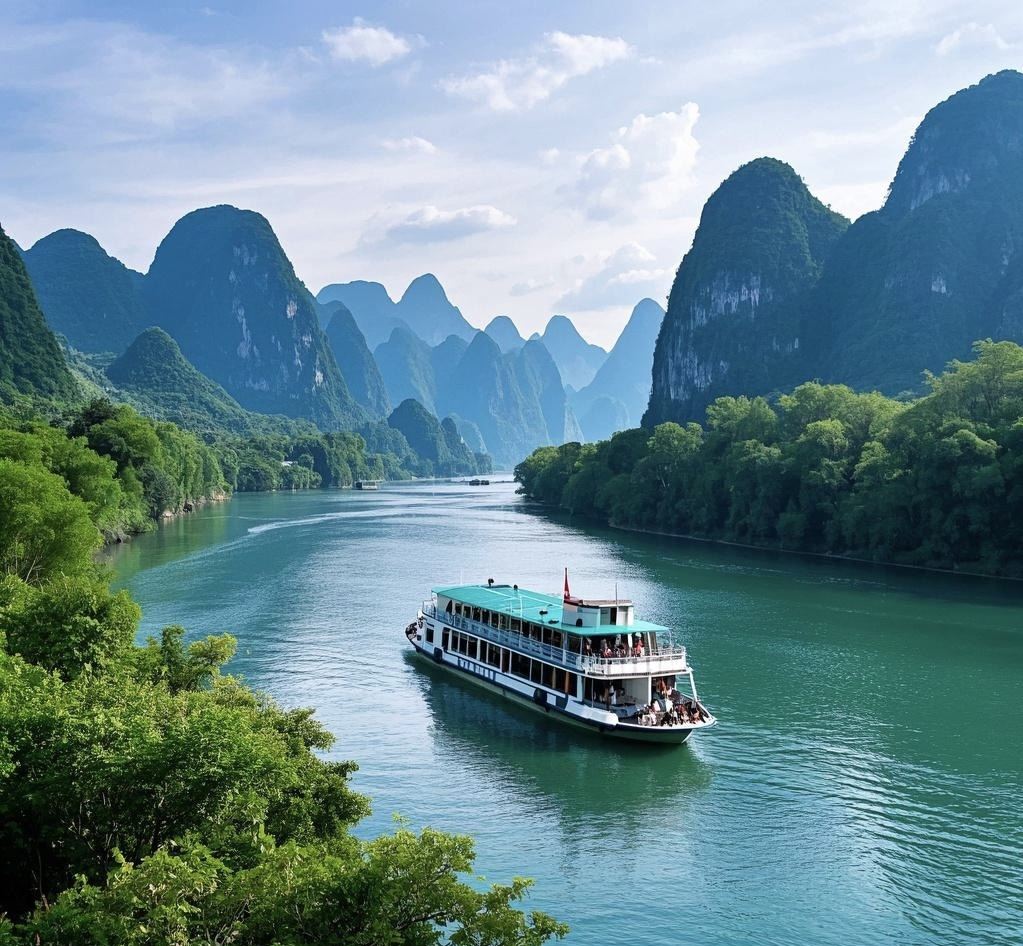 Li River 4 Star Cruise from Guilin to Yangshuo Day Tour + Lunch +Pickup