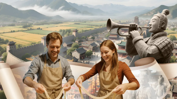 Shaanxi - Xi'an: Esercito di Terracotta dell'Imperatore Qin + Laboratorio di Biángbiáng Noodles [con opzione per lo spettacolo Leggenda dei Cammelli/Epica Millenaria/Canzone dell'Eterno Rimpianto]