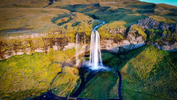 Iceland South Coast + Solheimajokull Day Tour with Reynisfjara Beach/Vik Town/Optional Small Group Transfer