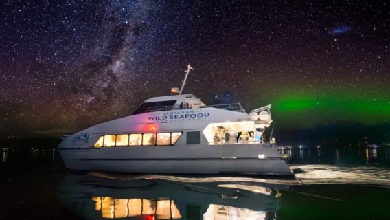 Ночной круиз с наблюдением за звёздами в Хобарт, Тасмания | Звёздный круиз + гастрономический ужин + возможность увидеть северное сияние