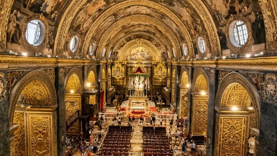 Malta Mavi Mağara + Valletta Aziz John Katedrali + Büyük Saray + Upper Barrakka Bahçeleri