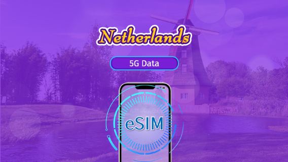 Netherlands | 5G/4G eSIM | Supports TikTok & ChatGPT | Daily Use Package/Data Package | Natural Day Billing | 1-30 Days | QR Code