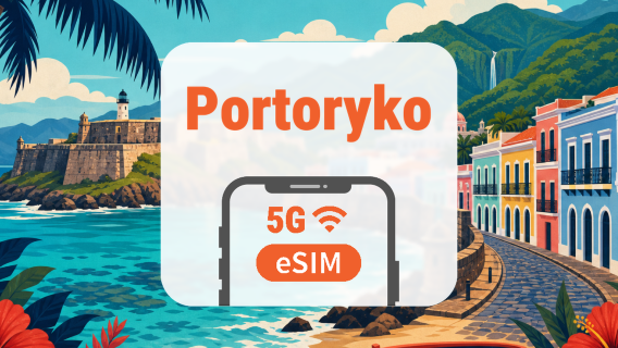 Portoryko 5G eSIM | Wszystkie AI & TikTok | 1–30 dni | Kod QR