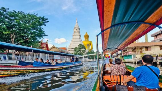 Bangkok: Highlight Tuk-Tuk, Canal Tour, Food Tour & Wat Arun