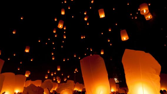 清邁醉美的節日天燈節+素貼山+雙龍寺+綿羊農場包車一日遊