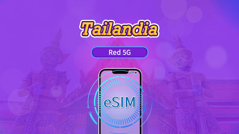 Tailandia| eSIM 5G | Pase diario/Paquete total | Facturación cada 24 horas | 1-30 días | Código QR