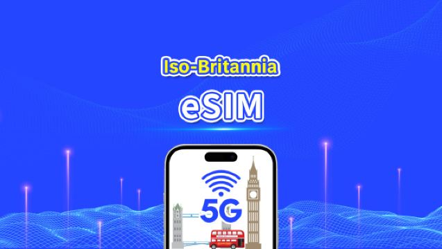 Britannian eSIM | 5G/4G | Nopea data | 24 tuntia | Valittavissa 1–30 päivää | QR-koodi