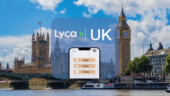 UK Lyca 4G/5G eSIM |Total 30GB/75GB/120GB|Calls+SMS|Europe Roamig|Natural Day |30 Days |QR Code