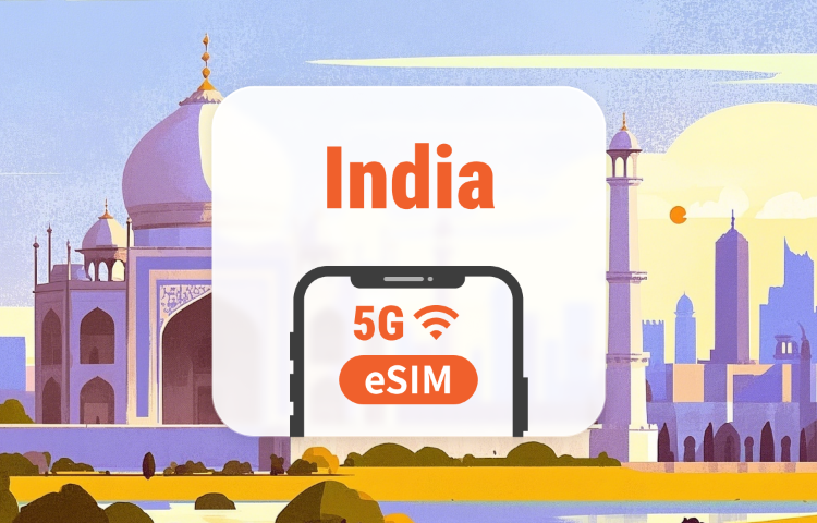 India 5G eSIM | Apps de IA y TikTok | 1–30 Días | Código QR