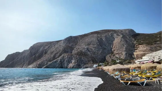 Akrotiri one-day tour in Santorini|Oia Town|Black Sand Beach|]