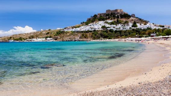 Rhodes: Chuyến đi thuyền đến Lindos với các điểm dừng bơi lội